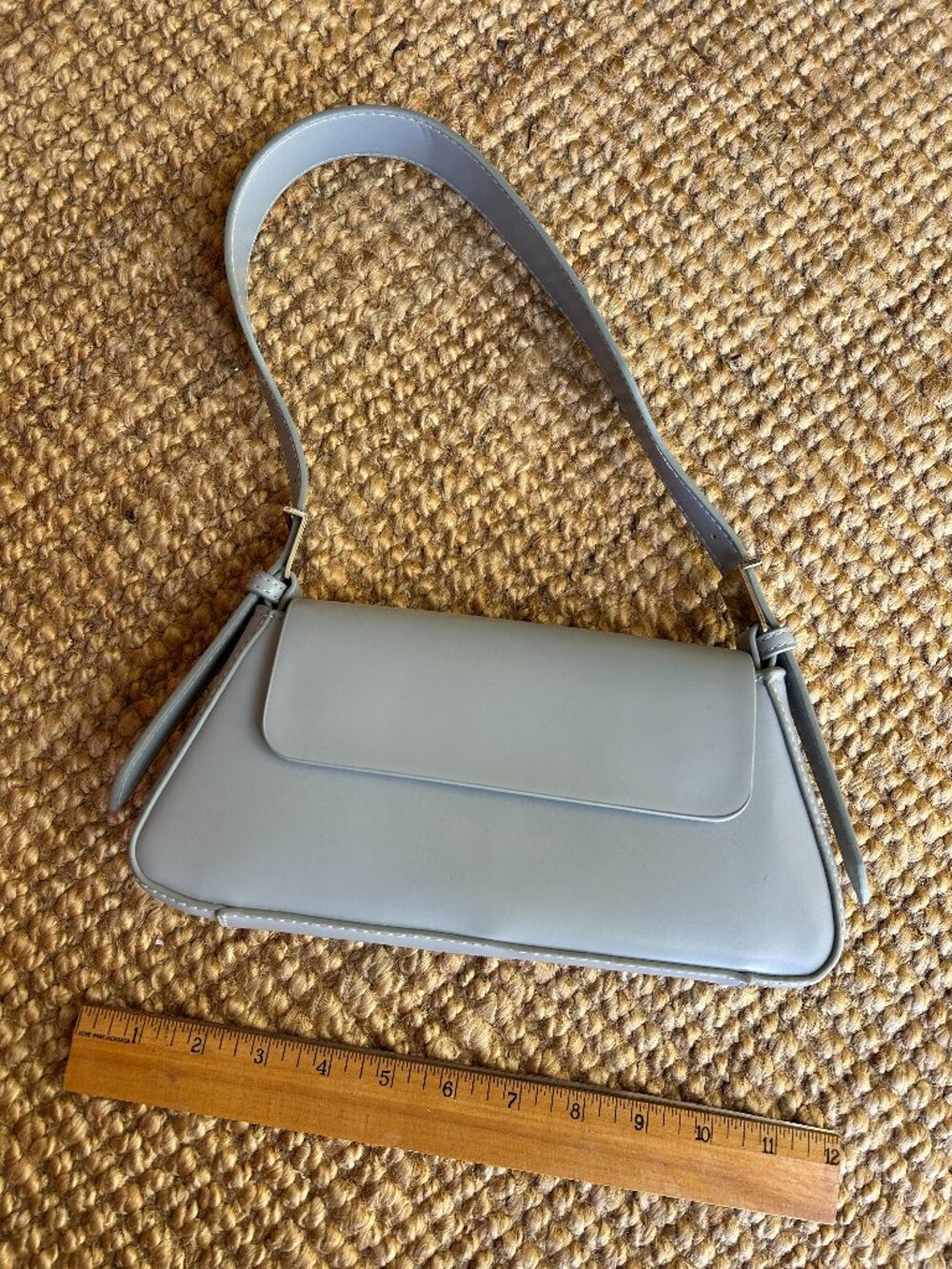 zara shoulder bag with magnetic flap closure